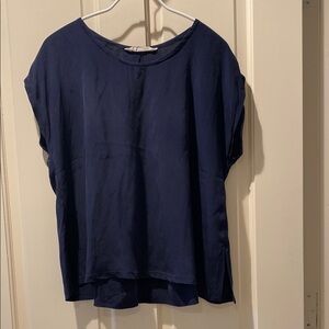 Elizabeth Suzann Josephine Shell Navy Silk - sz S